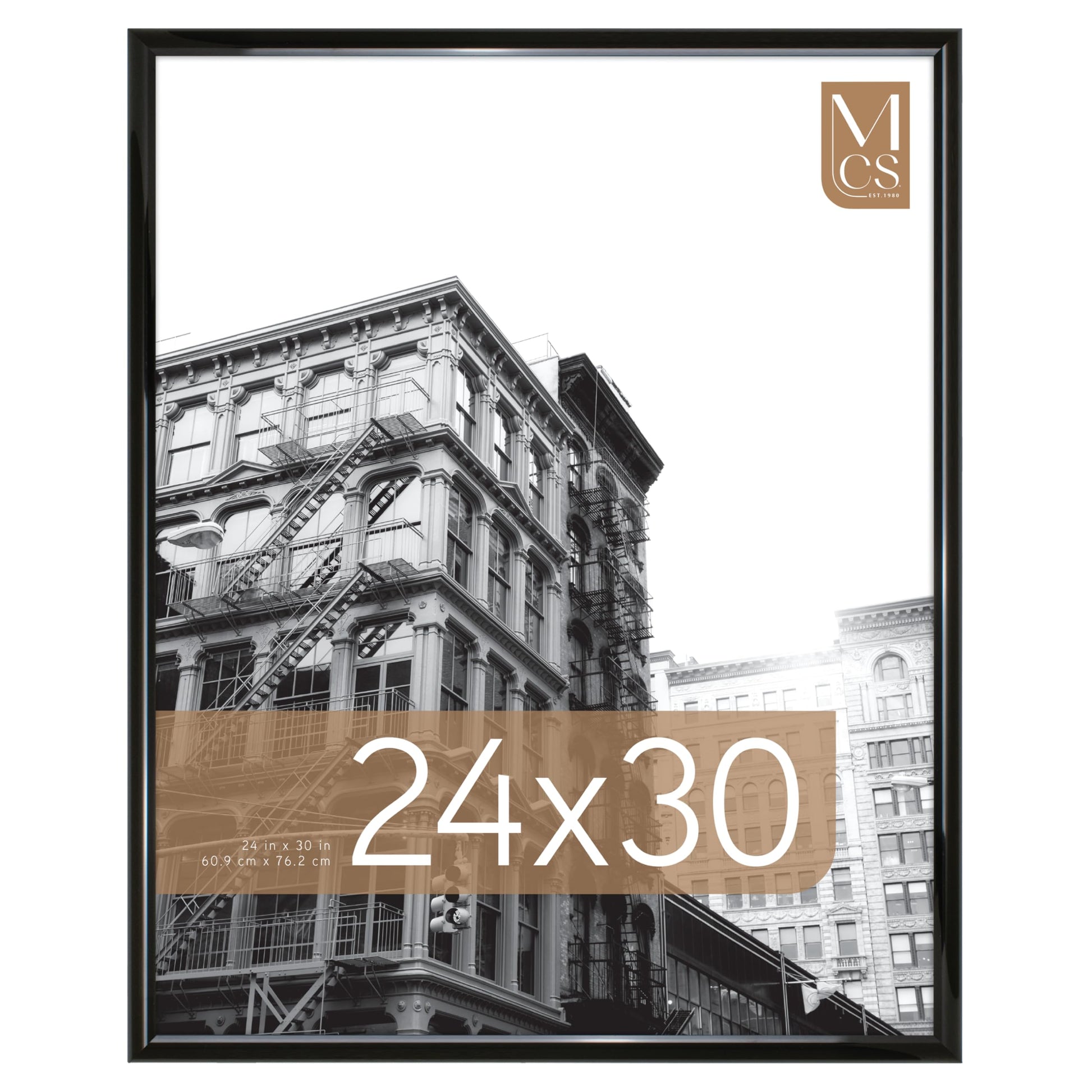 MCS Back-Loading Wall Art & Puzzle Frame Black 24 x 30 Inch