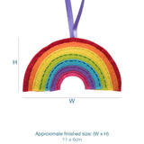 Trimits Felt Decoration Kit 6cm Rainbow Pre-Cut Shapes Craft