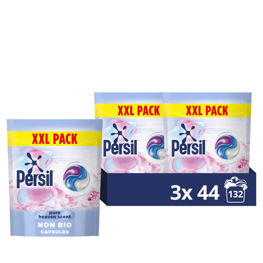Persil Non-Bio Laundry Capsules Pure Heaven Scent 132 Washes 3 x 44 Bundle