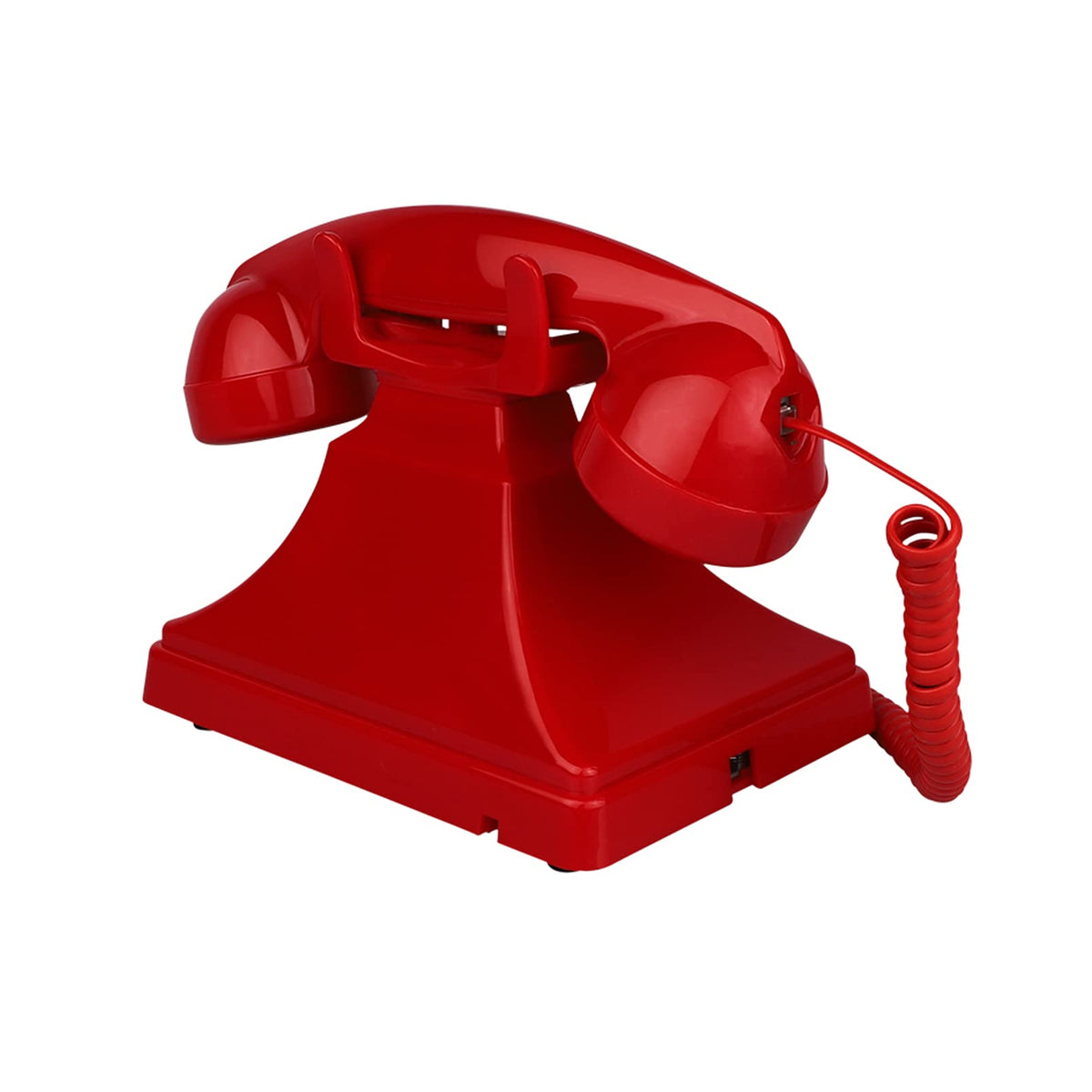Artisam Retro Corded Telephone – Red Classic Landline Phone for Home & Office
