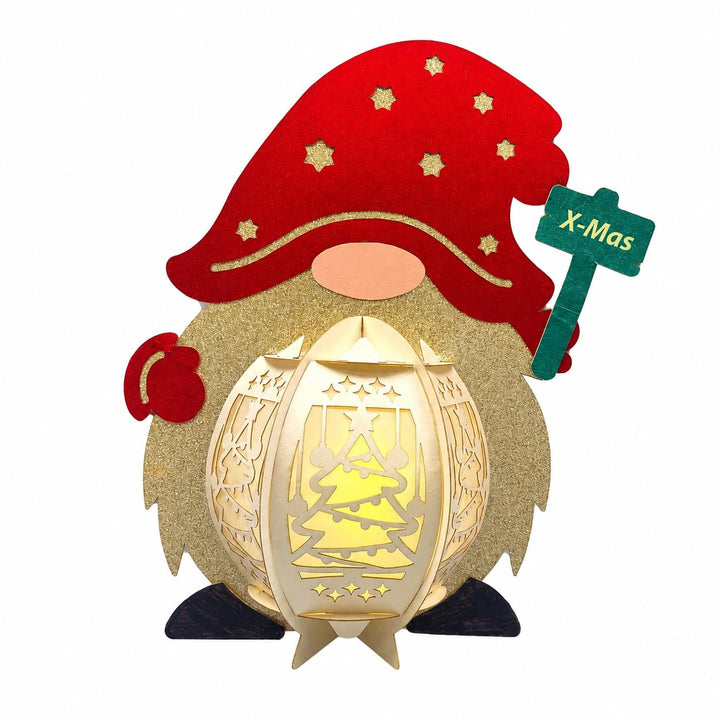 CrafTreat Gnome Paper Lantern DIY Christmas Craft Kit