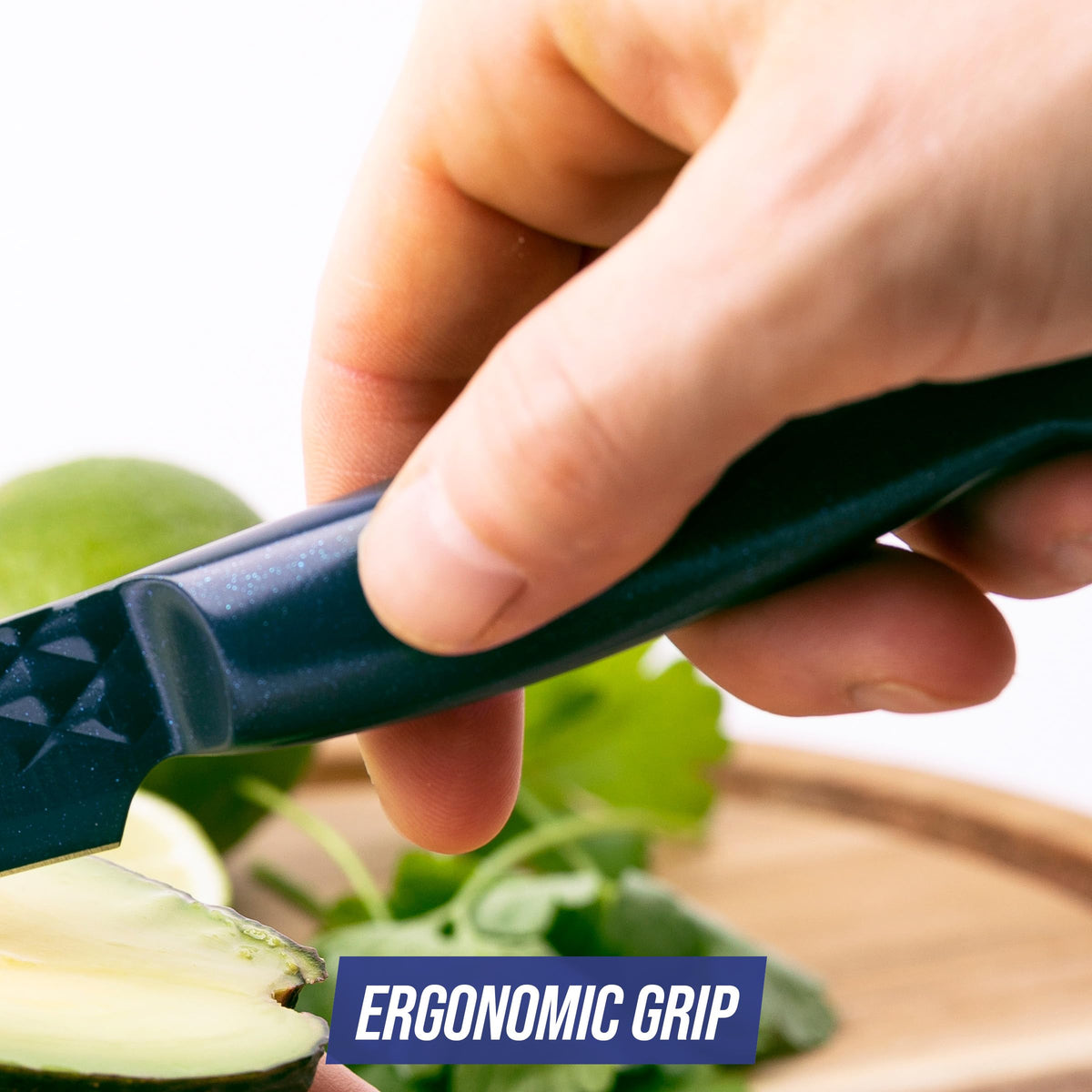 Blue Diamond 3 Piece Knife Set 20cm Chef 13cm Serrated 9cm Paring