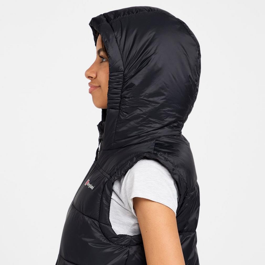 Berghaus Kid's 14-15yrs Burham Gilet with Hood, Water-Resistant Black Bodywarmer
