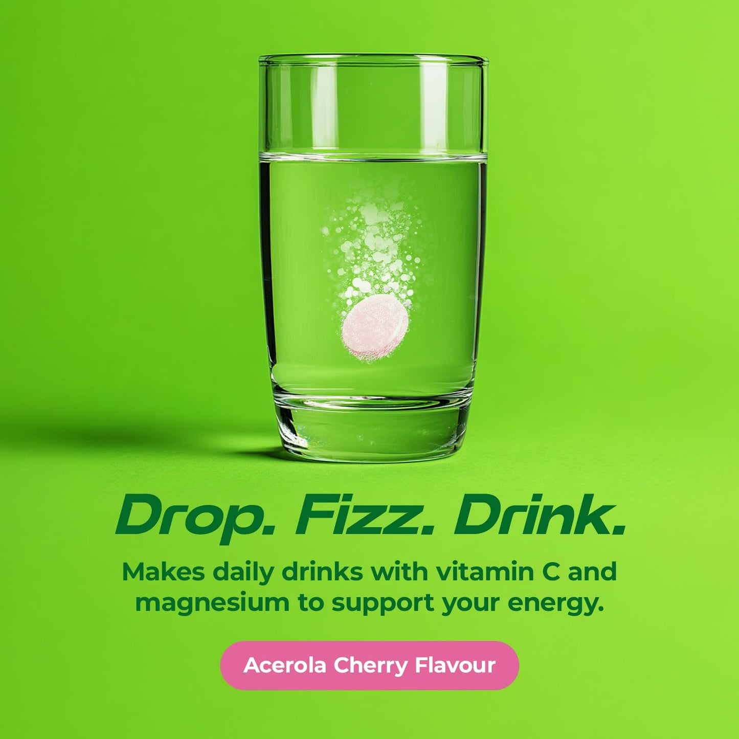 Berocca Boost Effervescent Tablets with Caffeine & Guarana, 20 Tablets - Acerola Cherry