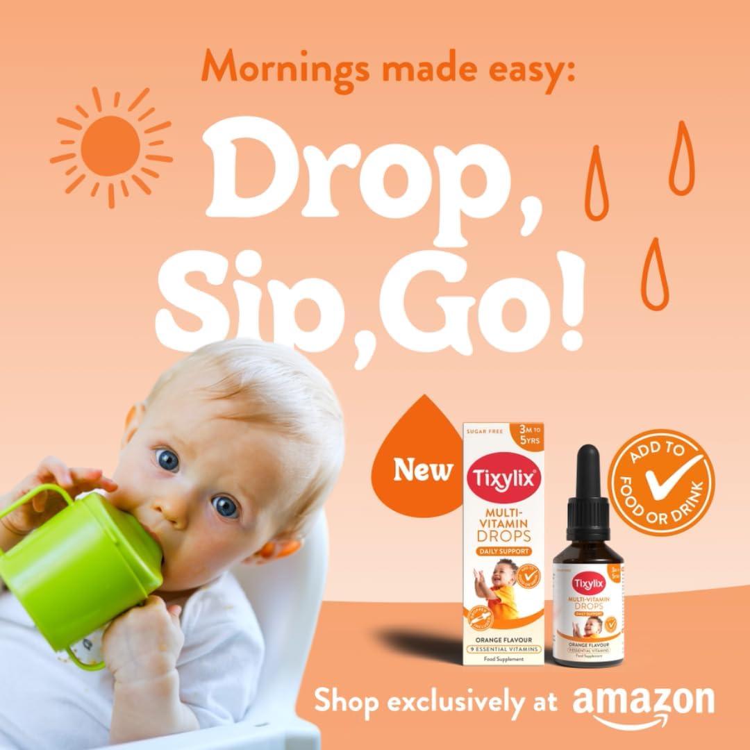 Tixylix Multi-Vitamin Drops 50ml for Children 3 Months+ Orange Flavour