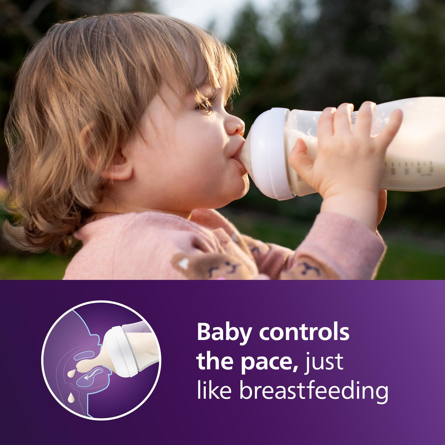 Philips AVENT Natural Baby Bottle 330ml 2 Pack with Natural Response Teat