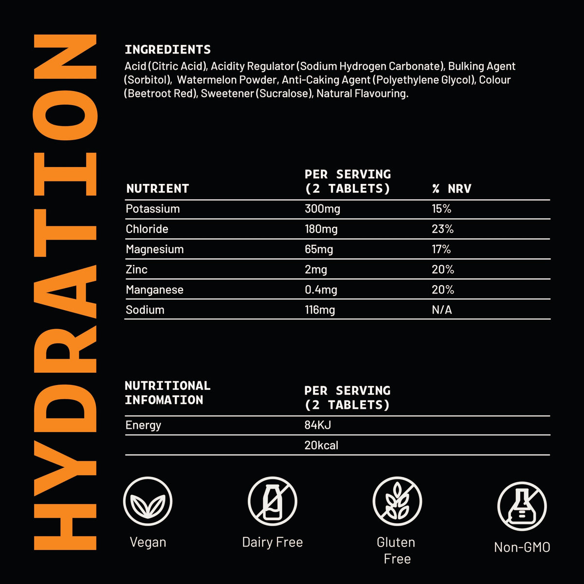 HIRO Electrolytes Tablets, Rapid Hydration & Energy Boost, Lemon & Elderflower - Single Pack