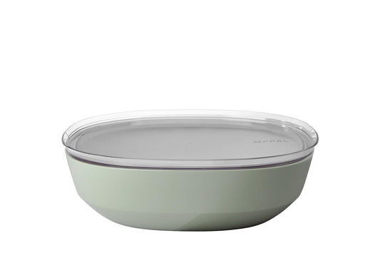 Mepal Silueta Serving Bowl with Lid 4000ml Salad Bowl - Nordic Sage