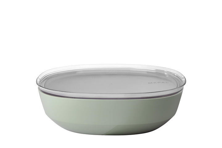 Mepal Silueta Serving Bowl with Lid 4000ml Salad Bowl - Nordic Sage