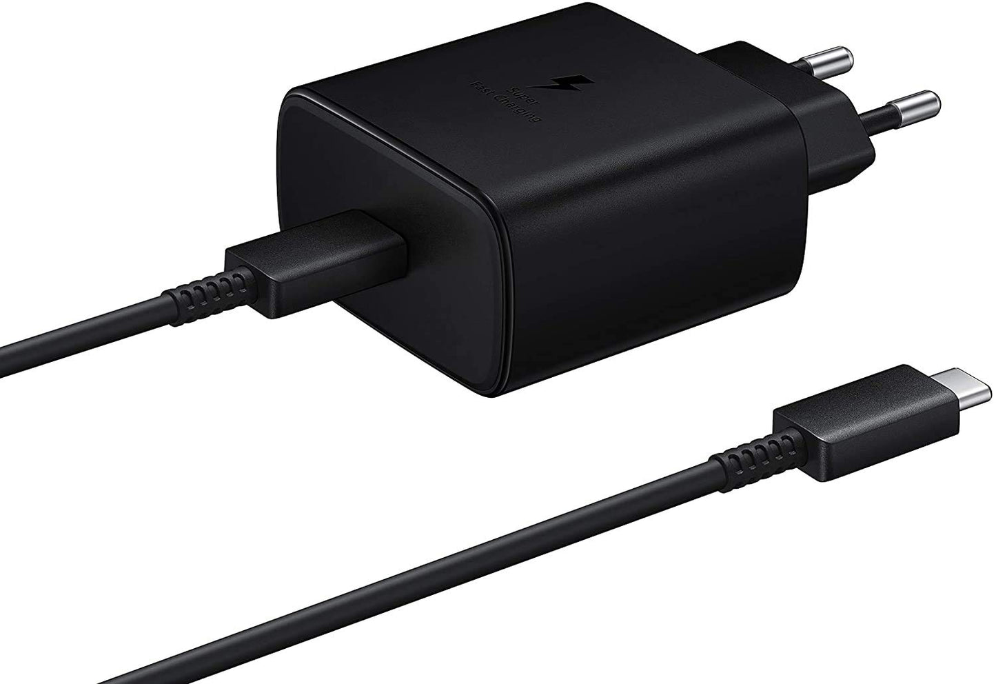 Samsung 45W Quick Charge USB-C Wall Charger Black, Travel EU Plug Pins