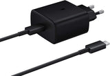 Samsung 45W Quick Charge USB-C Wall Charger Black, Travel EU Plug Pins