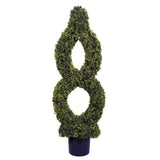 GreenBrokers Artificial Single Twist Boxwood Topiary Tree 120cm