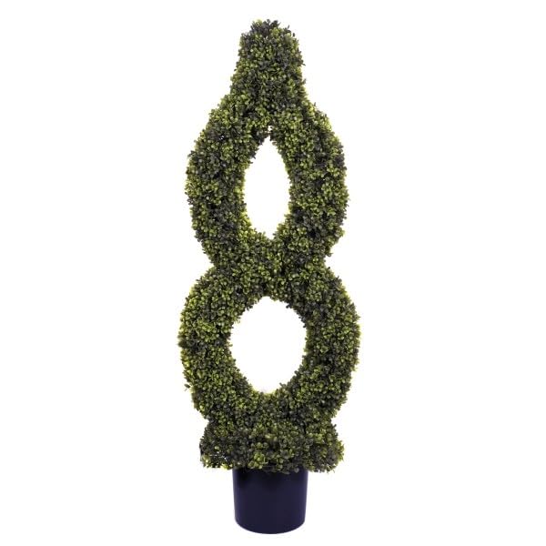 GreenBrokers Artificial Single Twist Boxwood Topiary Tree 120cm