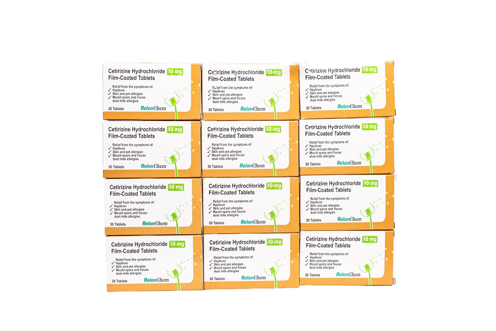RelonChem Cetirizine 10mg Hayfever Allergy Tablets 12 Months Supply - EXP 01/28
