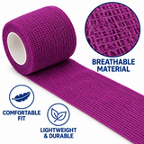 40x Rolls of Self-Adhesive Elastic Bandage Wrap for Sports/First Aid/Pets Compression Support