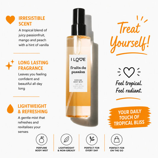 I Love Perfume Body Mist Fruits du Passion 200ml Parfum Spray - Strong Fragrance