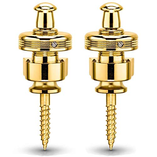 Schaller S Locks Guitar Strap Locks Pair Gold - Security Buttons