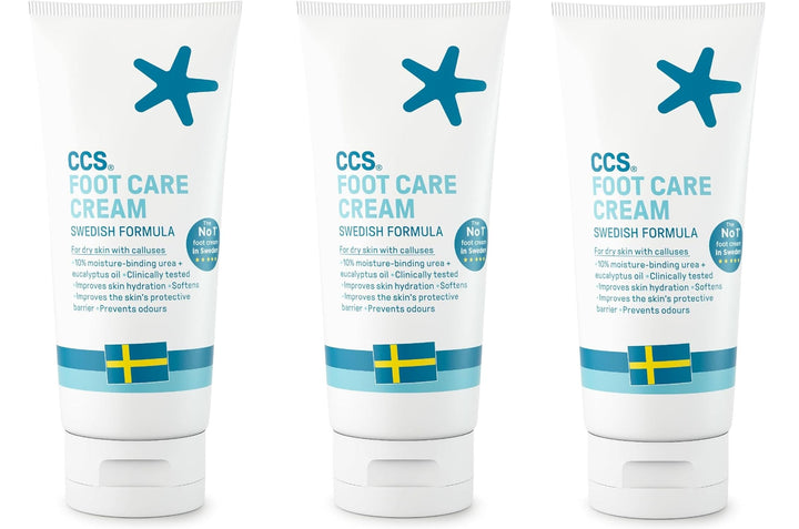 CCS Professional Foot Care Cream 175 ml x3 Pack - Moisturise, Protect Dry & Callused Feet, Contains 10% Urea & Eucalyptus Oil