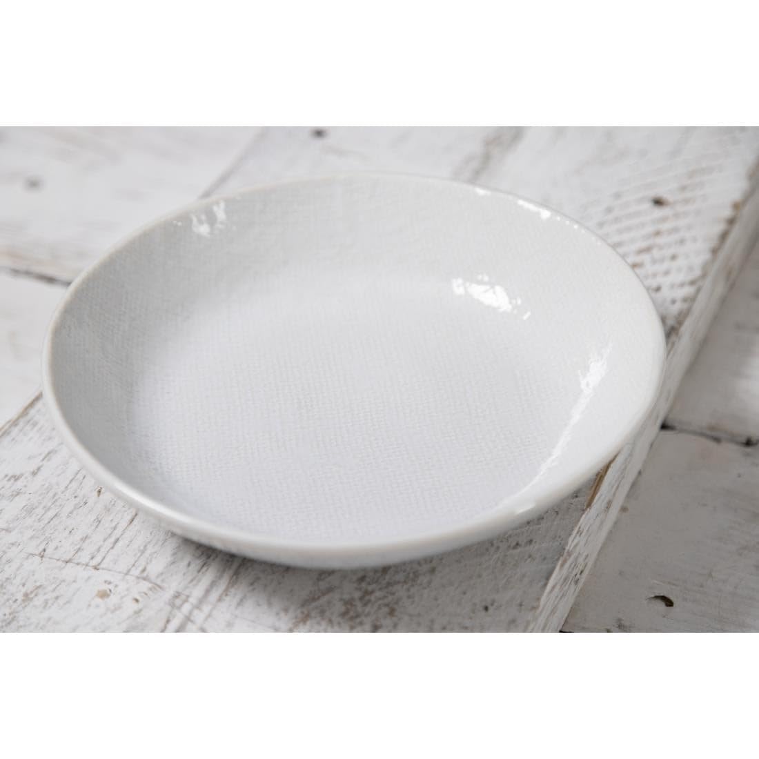 Olympia Denim White Coupe Bowl 220x46mm - Box of 6