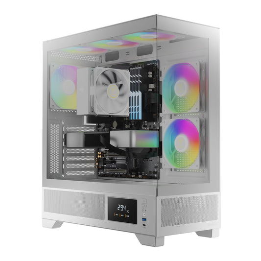 GAMDIAS ATLAS M1 WH Gaming ATX Mid Tower PC Case White