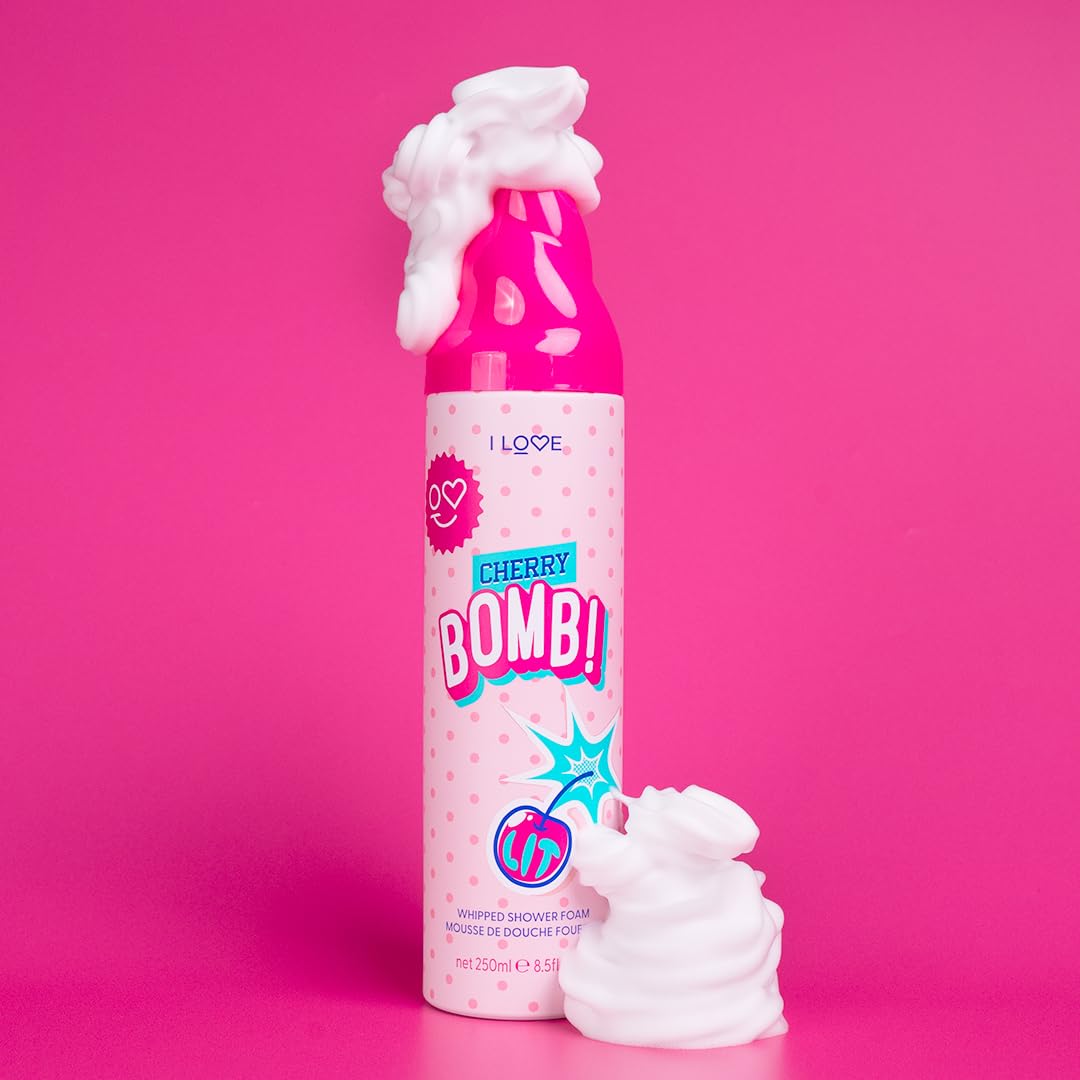 I LOVE Cherry Bomb Whipped Shower Foam Fruity Cherry Scented Body Wash 250ml