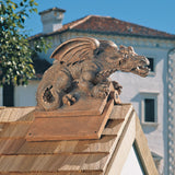 Design Toscano Apex Winged Dragon Sculptural Roof Cresting in Brown