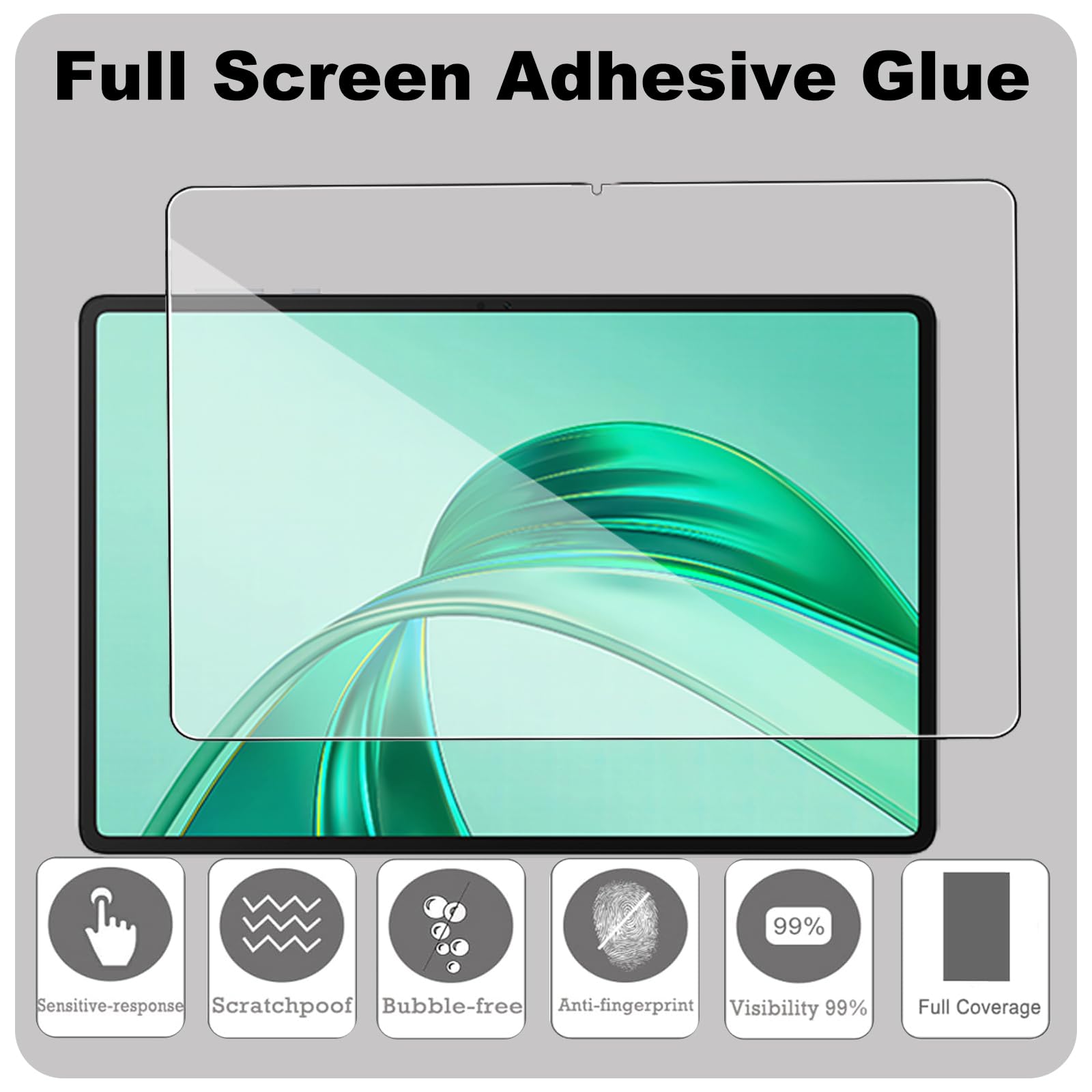 Screen Protector for HONOR Pad X8b/X8a 11 Inch 2 Pack Strong Tempered Glass