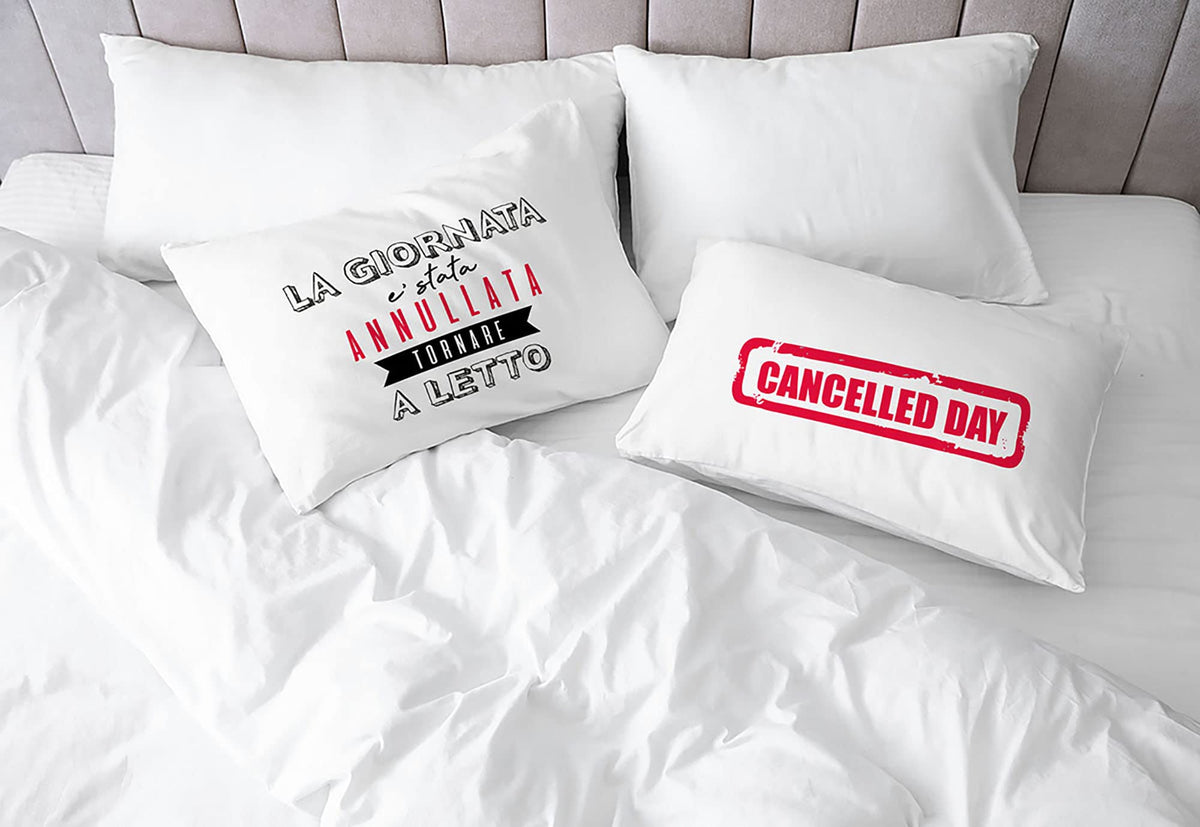 Italian Bed Linen Pair Pillowcases 100% Cotton Digital Print PR-42