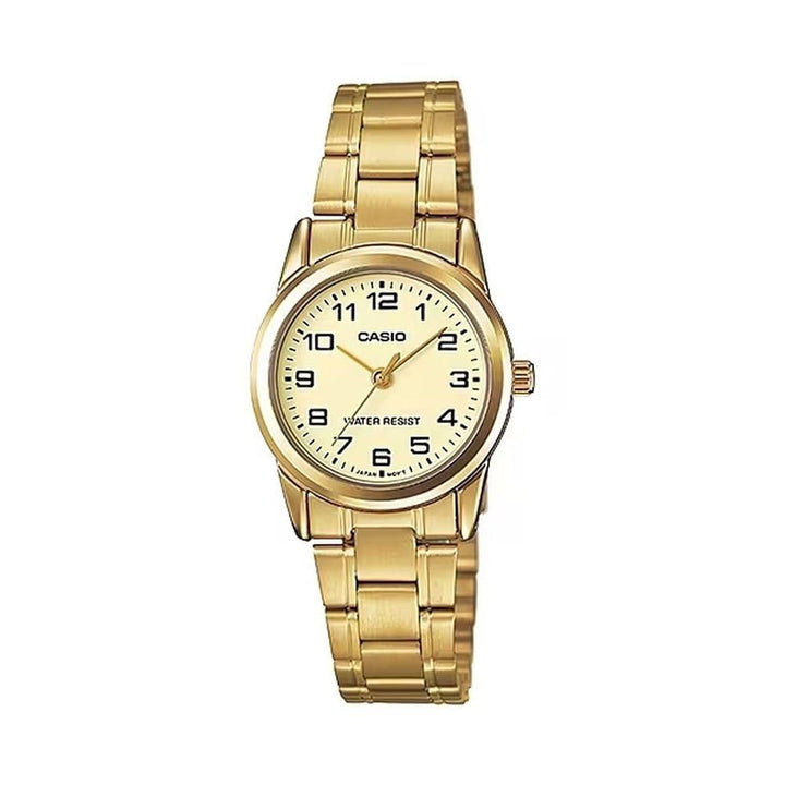 Casio Women's Watch Stainless Steel Gold Bracelet - LTP-V001G-9