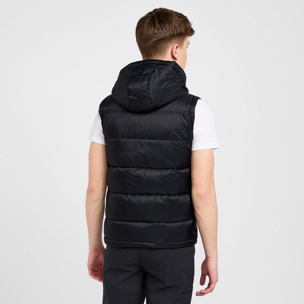 Berghaus Kid's 14-15yrs Burham Gilet with Hood, Water-Resistant Black Bodywarmer