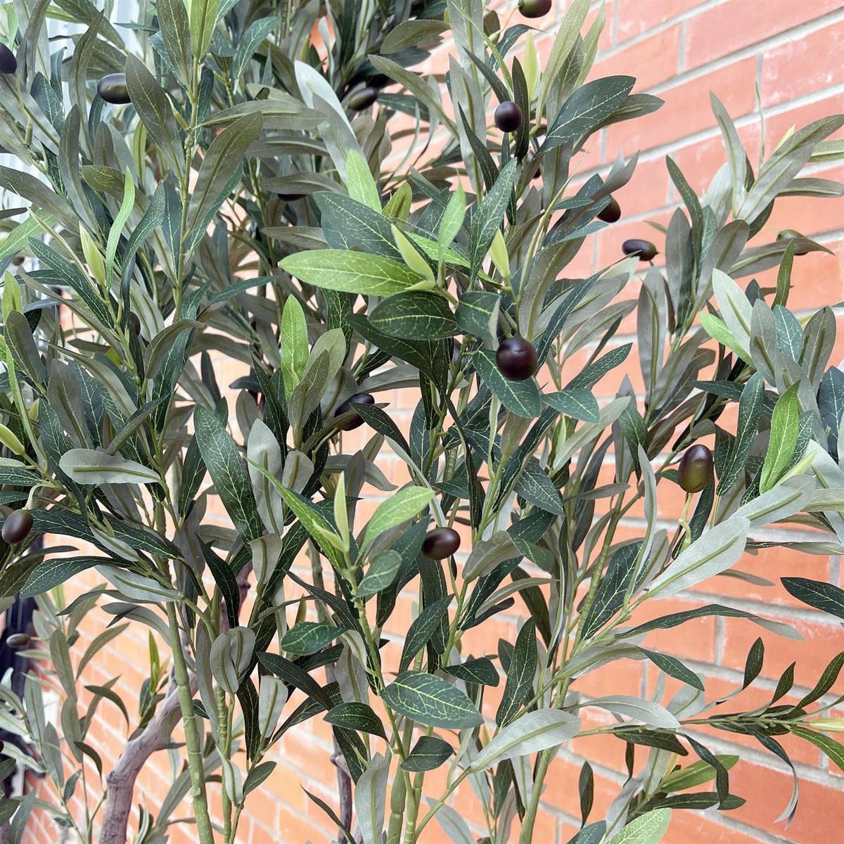 Leaf Design UK Artificial XL Olive Tree 250cm Realistic Faux Plant in White Planter
