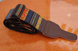 MUSIC FIRST Banjo Strap 2 Inch, Genuine Leather & Cotton Country Style
