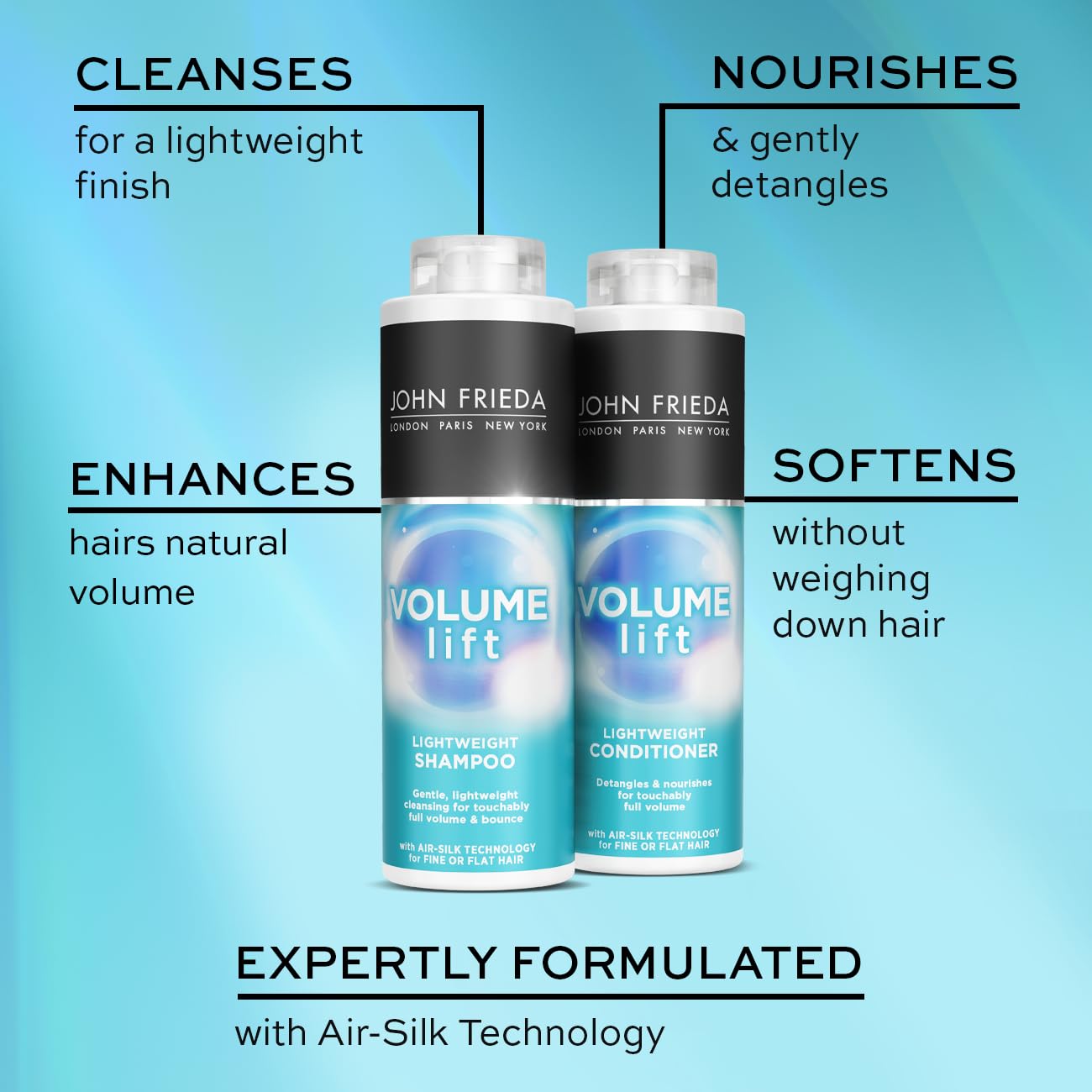 John Frieda Volume Lift Shampoo & Conditioner Set 2 x 500ml