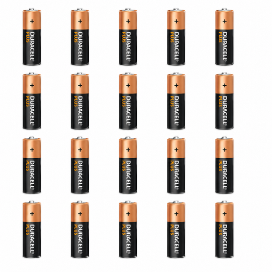 20 x Loose Duracell Plus AA Alkaline Batteries - Extra Life Power Boost - Repackaged