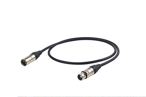 Proel ESO210LU05 XLR Cable 3-Pin Neutrik Connectors 0.5m Black