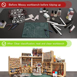Bucasso Paint Rack Organizer 49 Holes - 10ml/18ml MR HOBBY Storage - Model Tool Storage with MDF Material, Craft Paint Holder Rack