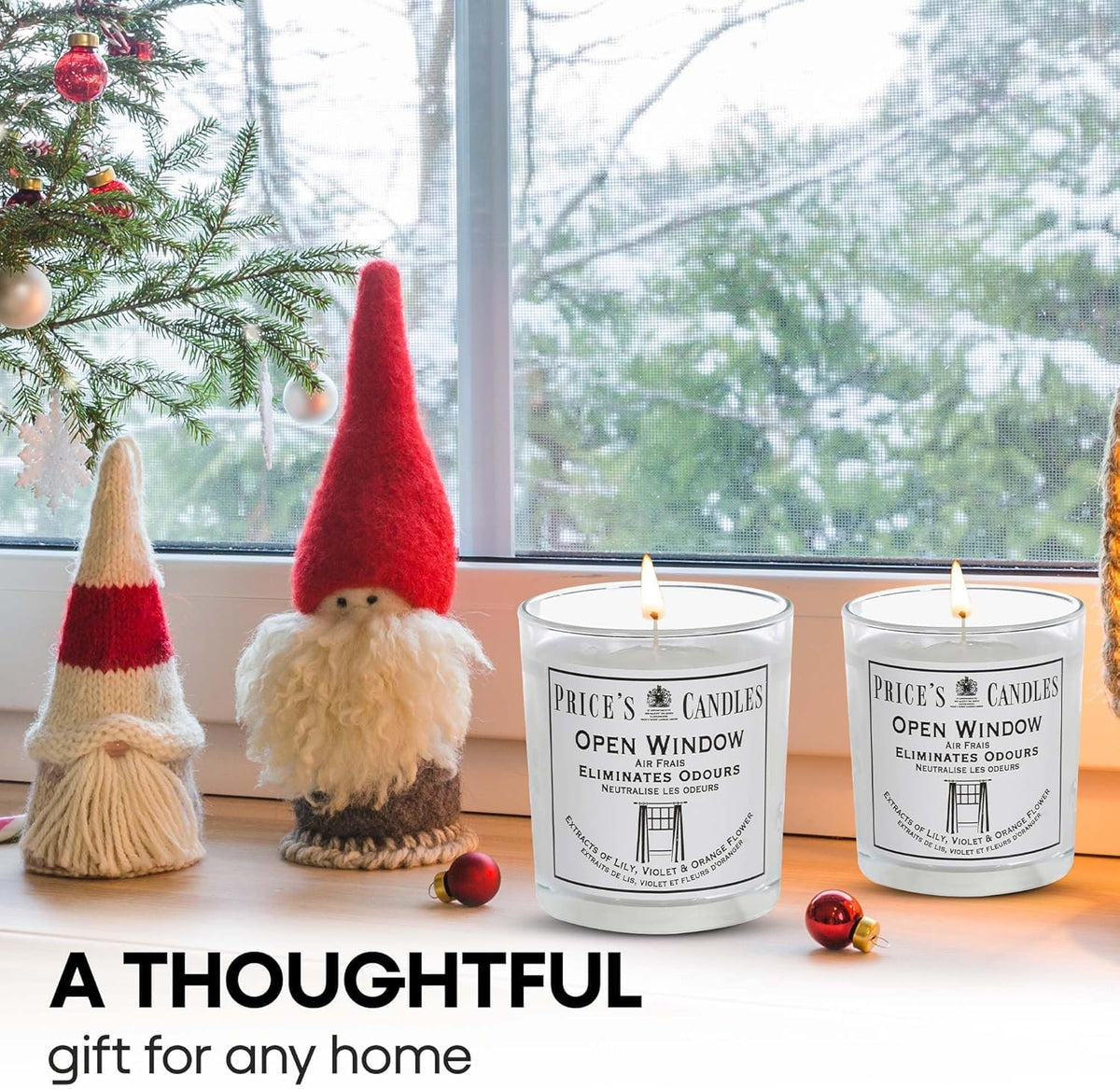 Price's Candles Set of 3 Fresh Air Odour Removing Jar Candles, Household, Chef & Open WIndow