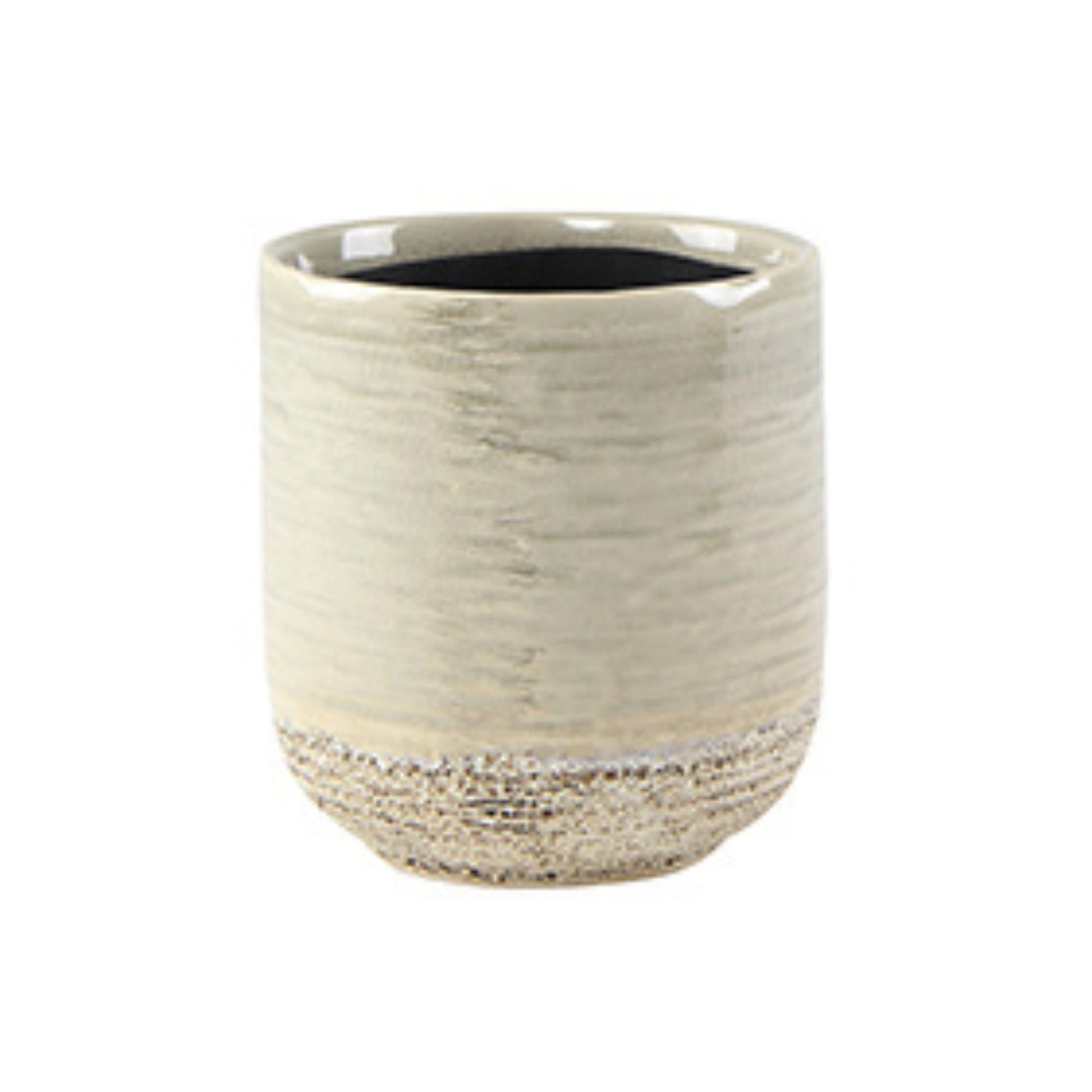 Ivyline Vasto Ivory Ceramic Planter - Waterproof Indoor Flower Pot 11cm x 10cm