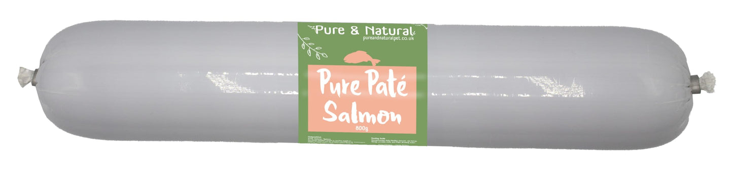 Pure & Natural Wet Dog Food Pate Chub Roll 800g Salmon