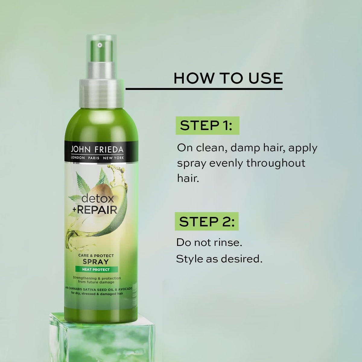 John Frieda Detox & Repair Heat Protection Spray 200 ml