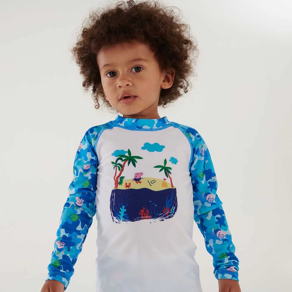 Regatta Peppa Pig Baby George Rash Suit 12M Cool Aqua