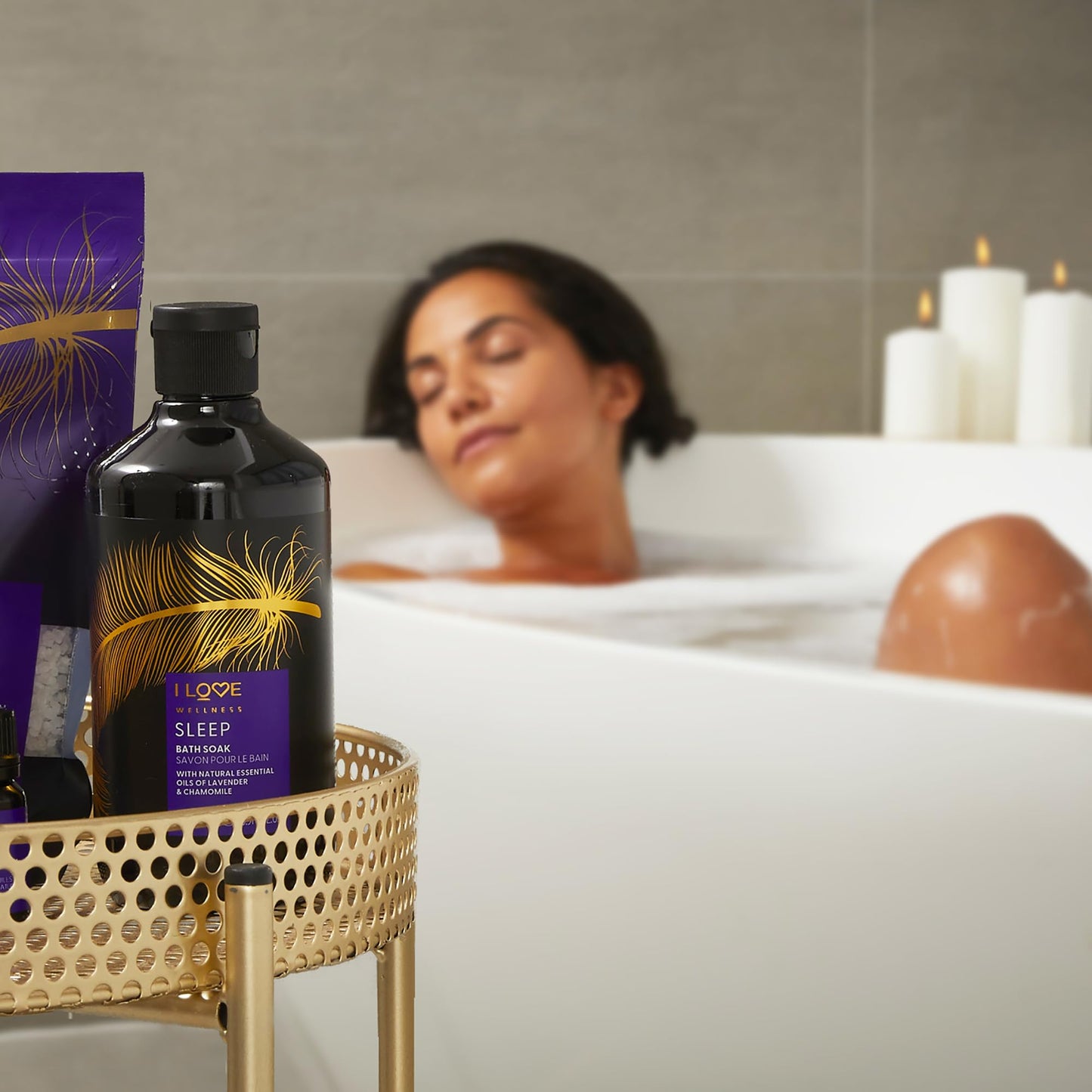 I LOVE Wellness Sleep Bath Soak 500ml with Natural Essential Oils of Lavender & Chamomile