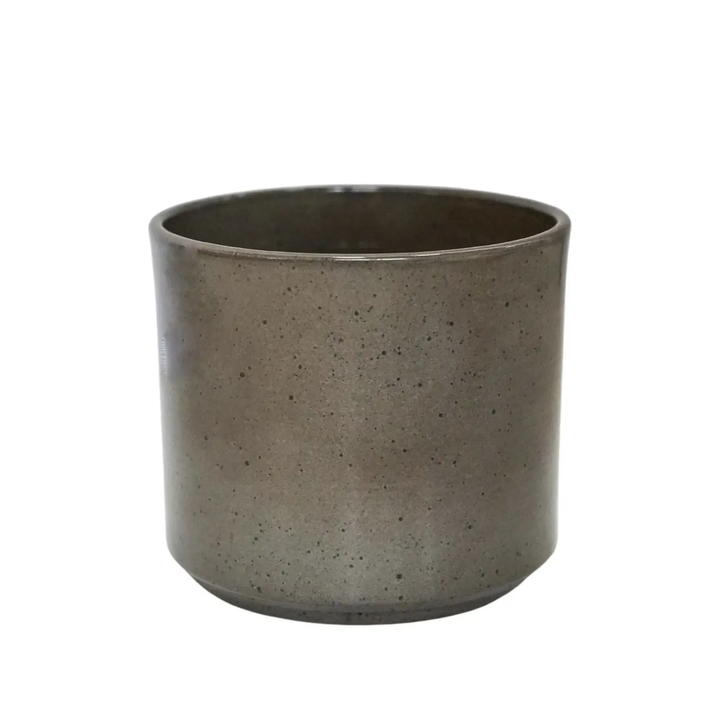 14cm Indoor Glazed Ceramic Planter - Mocha
