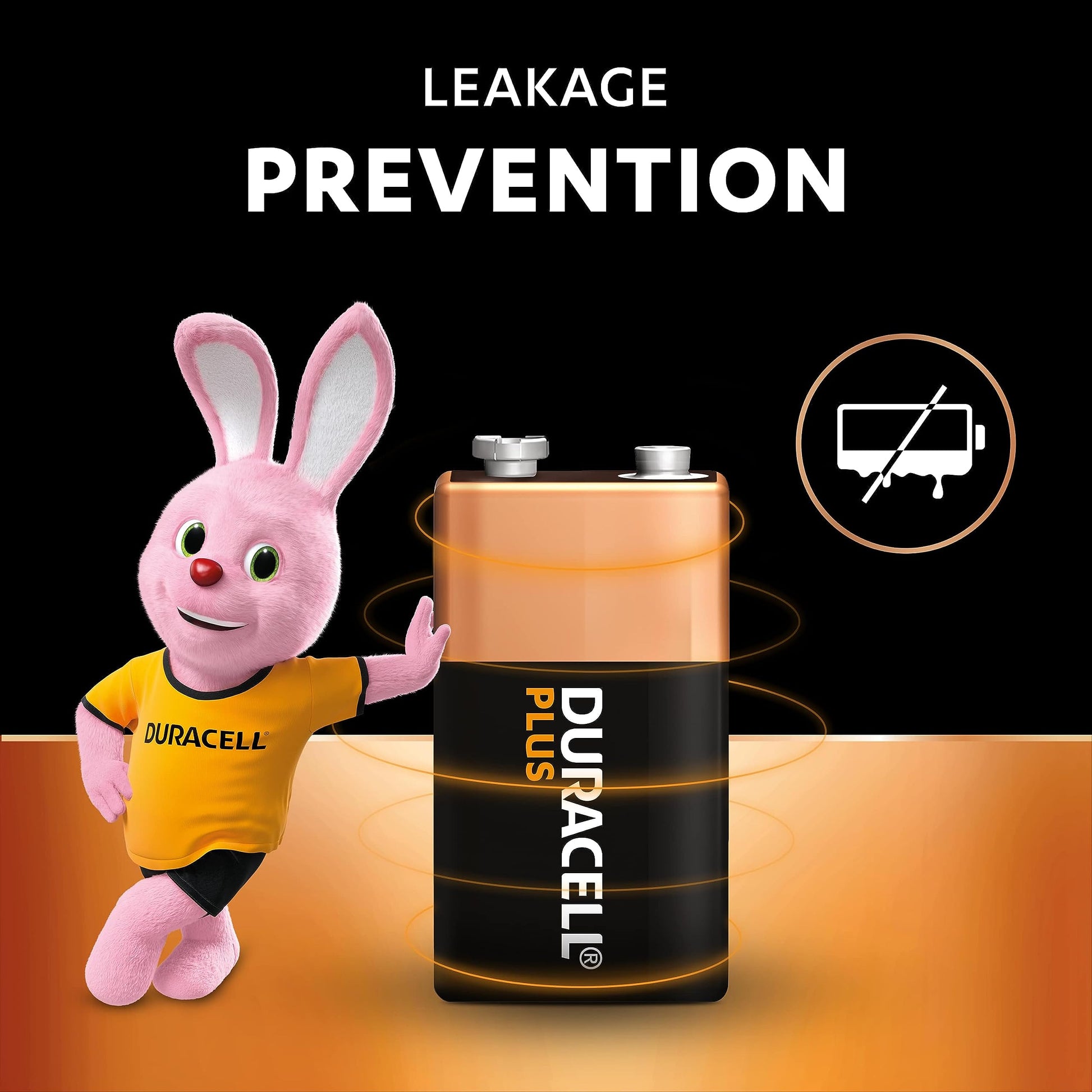 Duracell Plus 9V Batteries 2 Pack - Alkaline Power Guaranteed