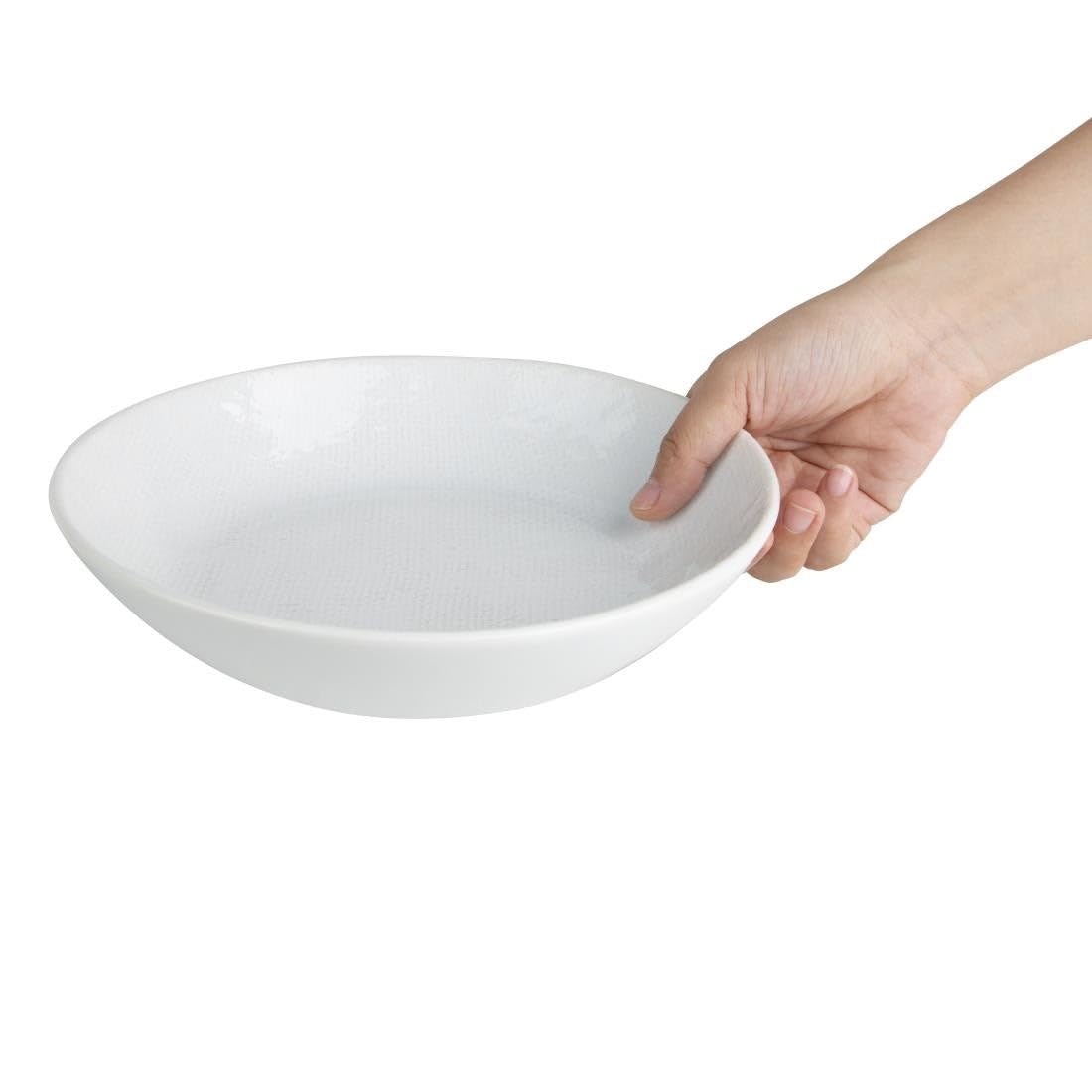 Olympia Denim White Coupe Bowl 220x46mm - Box of 6