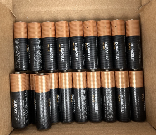 40 x Loose Duracell Plus AA Alkaline Batteries - Extra Life Power Boost - Repackaged