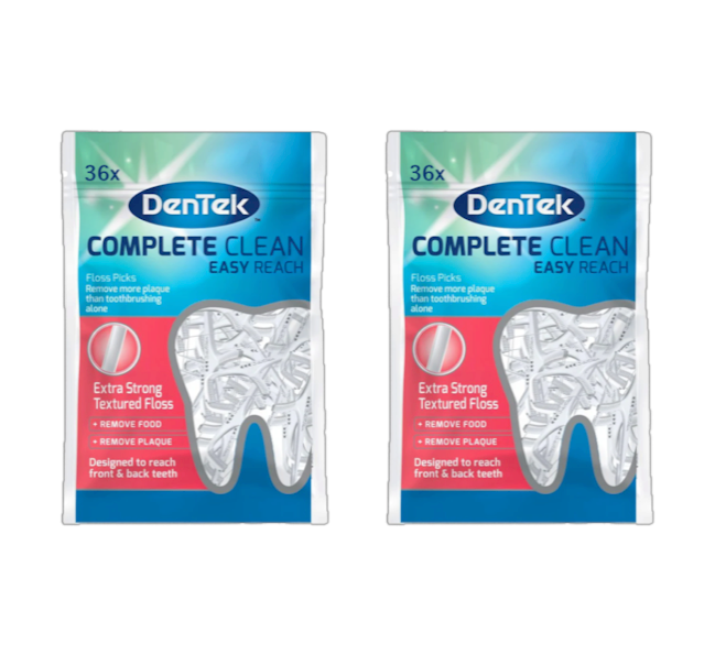 DenTek Complete Clean Floss Picks, Easy Reach Dental Floss (72 count)