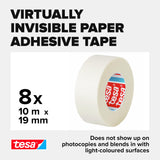 tesafilm PAPER Adhesive Tape Transparent 8 Rolls 10m x 19mm
