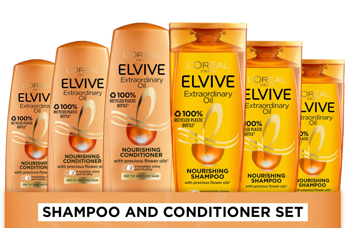 L'Oreal Elvive Extraordinary Oil Shampoo 3x 400ml & Conditioner 3x300ml Set