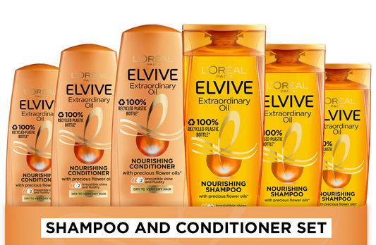 L'Oreal Elvive Extraordinary Oil Shampoo 3x 400ml & Conditioner 3x300ml Set